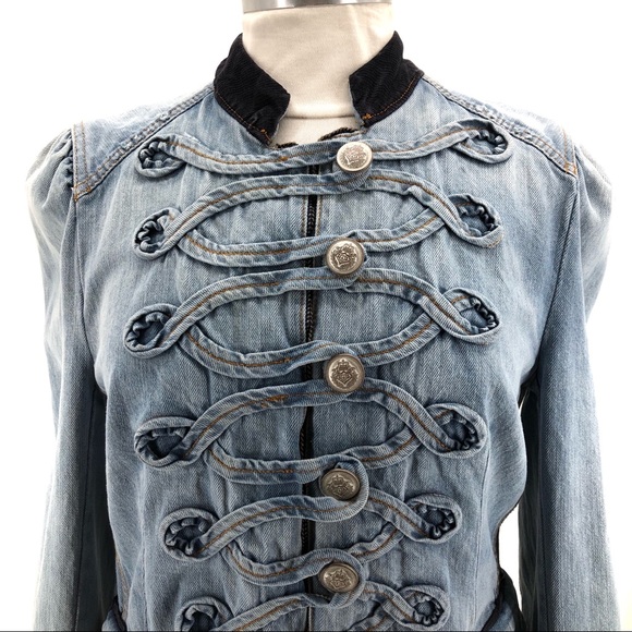 Free People Denim Seamed And Structured Jacket - Picture 5 of 8